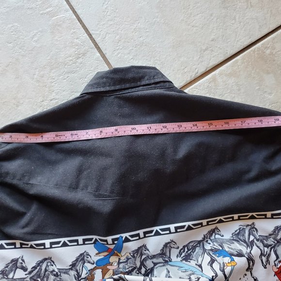 Vintage 1993 Looney Tunes Warner Bros Western Collection Karman Shirt Men's - Picture 4 of 8